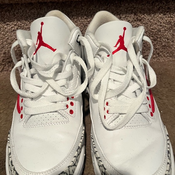 Awesome Jordan size 9 White and Red Sneakers. Belong to my son. Awesome!